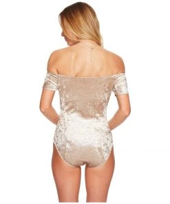 ASTR Ella Crushed Velvet Bodysuit New Arrivals