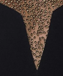 New Arrivals Motel Myla High Neck Glitter Bodice Bodysuit