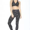 Onzie High Rise Midi Legging Black Reflective Activewear