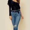 Blue Life Velvet Rib Asymmetrical Bodysuit New Arrivals