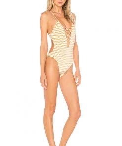 Blue Life Seaside One Piece Swim Suit Gold Swimwear