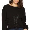 Blank NYC Laced Tied Up Long Sleeve Sweater Sweaters & Knits
