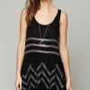 Free People Slip Voile Trapeze Dress Black