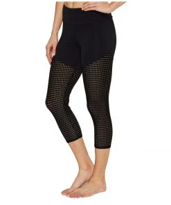 Onzie Half/ Half Mesh Capri Legging Activewear
