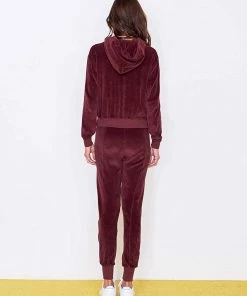 Sundry Velour Hoodie Sweater Cacao