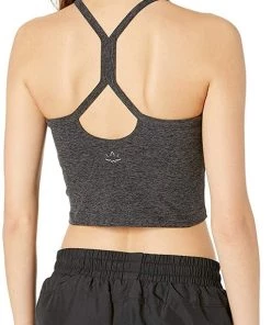 Lounge + Active Wear Beyond Yoga Slim Racerback Cropped Tank Charcoal