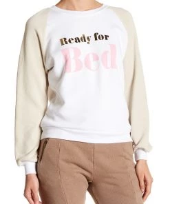 Wildfox Ready For Bed Junior Slogan Sweatshirt