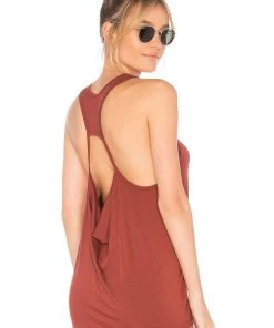 Beyond Yoga Behind Your Cross-Back Tank Top Spiced Cider SUMMER SALE