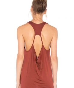 Beyond Yoga Behind Your Cross-Back Tank Top Spiced Cider SUMMER SALE