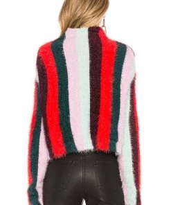 Blank NYC Striped Mock Neck Sweater Mad Hatter New Arrivals