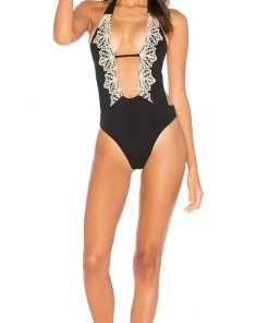 Swimwear Blue Life Swim Lotus One Piece Black