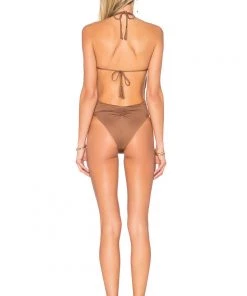 Swimwear Blue Life Mirage Halter One Piece Swim Suit Cacao