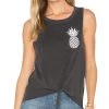 Chaser Pineapple Tie Front Tank Top
