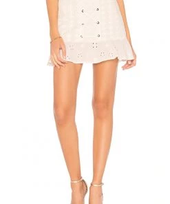 For Love And Lemons Hermosa Eyelet Mini Skirt SUMMER SALE
