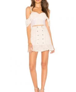 For Love And Lemons Hermosa Eyelet Mini Skirt SUMMER SALE