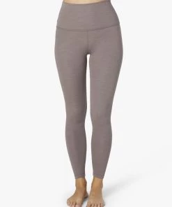 Beyond Yoga Heather Rib High Waisted Leggings Mocha Heather Activewear