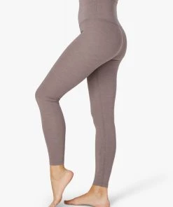 Beyond Yoga Heather Rib High Waisted Leggings Mocha Heather Activewear