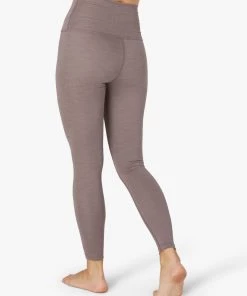 Beyond Yoga Heather Rib High Waisted Leggings Mocha Heather Activewear