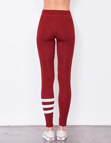 Sundry Stripes Yoga Pant Legging Chili 5 Sundry Stripes Yoga Pant Legging Chili