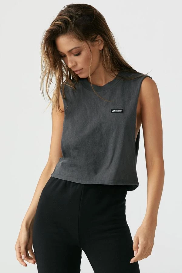 Joah Brown Cut Off Boyfriend Crop Tank Top 5 Joah Brown Cut Off Boyfriend Crop Tank Top