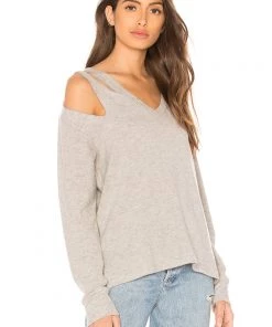 LNA Brushed Hawk Sweater Heather Grey Sweaters & Knits