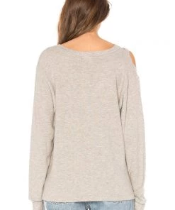 LNA Brushed Hawk Sweater Heather Grey Sweaters & Knits