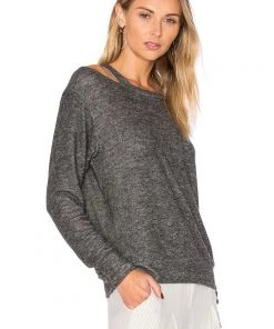 LNA Bolero Cut Out Sweater Grey Sweaters & Knits