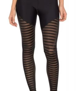 Onzie Fierce Legging Black Stripe Combo Activewear