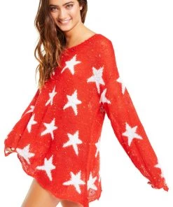 New Arrivals Wildfox Seeing Stars Lennon Sweater Scarlet