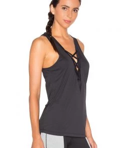 Splits59 Melrose Tie Front Noir Tank