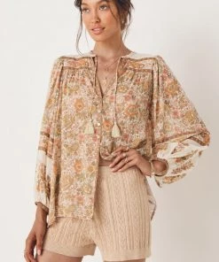 Spell & The Gypsy Frenchie Rib Shorts Champagne