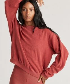 Strut This Georgie Sweatshirt Burnt Brick