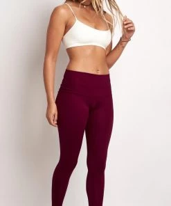New Arrivals Teeki Solid Burgundy Hot Pant Leggings