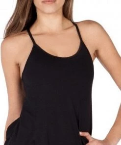 Tonic Free Spin Black Tank Tops