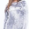 Sweaters & Knits Suburban Riot Good Vibes Burnout Wash Sweatshirt