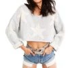 SUMMER SALE Wildfox Star-Crossed Star Crop Sweater