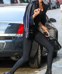 Activewear Blue Life Fit Zipper Moto Legging