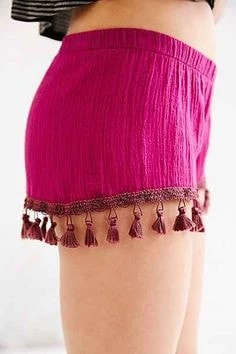 Salt Swimwear Purple Fringe Zoe Shorts