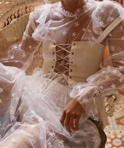 For Love And Lemons Poppy Lace Up Corset Top