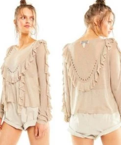Wildfox Camilla Sweater Maderas Tan SUMMER SALE