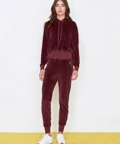 Sundry Velour Hoodie Sweater Cacao