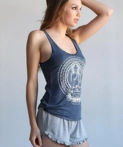 Spiritual Gangster Gray Ruffle Shorts